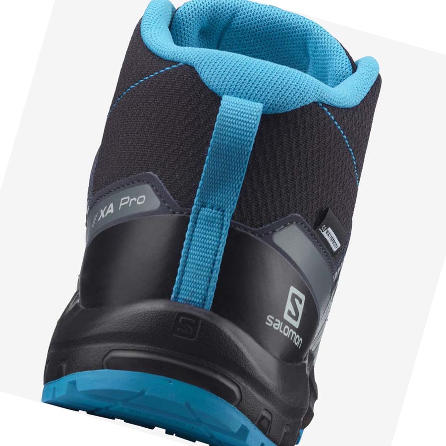 Salomon XA PRO V8 MID CLIMASALOMON™ WATERPROOF Túracipő Gyerek Fekete | HU 3583ZUT